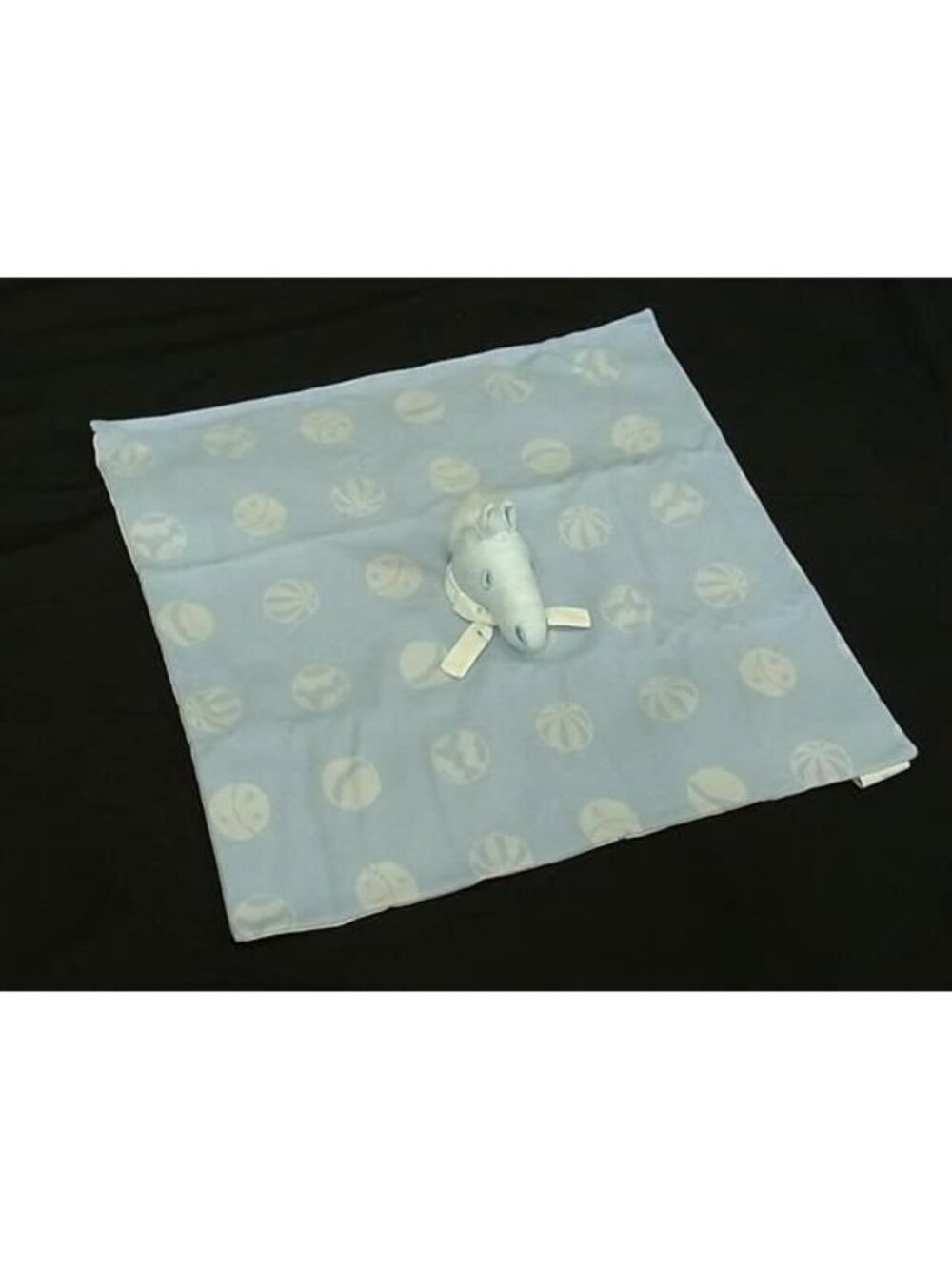 Hermes Cashmere 100% Horse Pony Mini Blanket Throw Blue